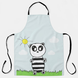 Illustratie van een schattige panda schort