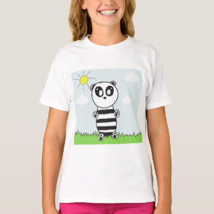 Illustratie van een schattige panda t-shirt