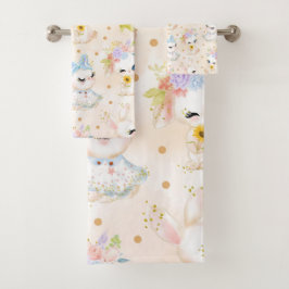Illustratie van een schattige puppy bad handdoek
