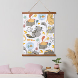 Illustratie van een schattige puppy hangend wandkleed