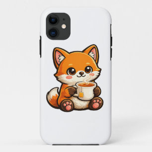 Illustratie van een schattige theevos – Knus vos d Case-Mate iPhone Case