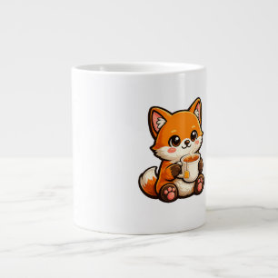 Illustratie van een schattige theevos – Knus vos d Grote Koffiekop
