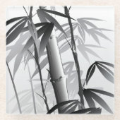 Illustratie van een schilderij met oosterse stijl glazen onderzetter (Voorkant)