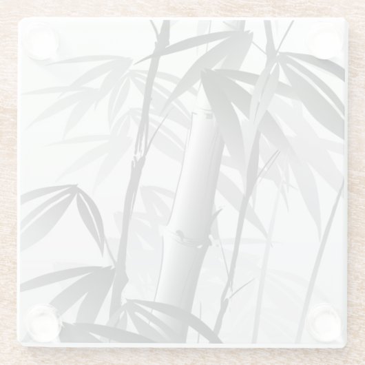 Illustratie van een schilderij met oosterse stijl glazen onderzetter (Achterkant)