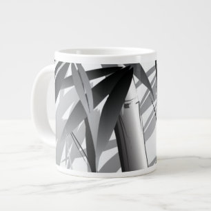 Illustratie van een schilderij met oosterse stijl grote koffiekop