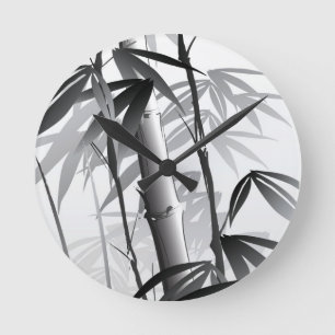 Illustratie van een schilderij met oosterse stijl ronde klok