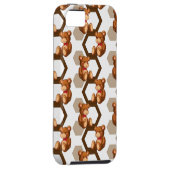 illustratie van een serie teddyberen op wit Case-Mate iPhone case (Back/Rechts)