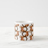 illustratie van een serie teddyberen op wit espresso kop (Voorkant)