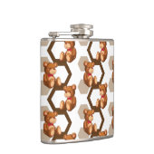 illustratie van een serie teddyberen op wit heupfles (Rechts)