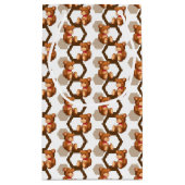 illustratie van een serie teddyberen op wit klein cadeauzakje (Achterkant)