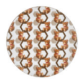 illustratie van een serie teddyberen op wit snijplank (Voorkant)