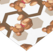 illustratie van een serie teddyberen op wit tafelkleed (Gekanteld)