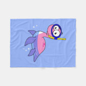 Illustratie van een snorkelend monster van Loch Ne Fleece Deken (Voorkant (Horizontaal))