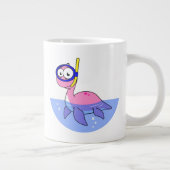 Illustratie van een snorkelend monster van Loch Ne Grote Koffiekop (Rechts)