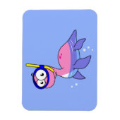 Illustratie van een snorkelend monster van Loch Ne Magneet (Verticaal)