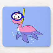 Illustratie van een snorkelend monster van Loch Ne Muismat (Voorkant)