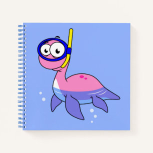 Illustratie van een snorkelend monster van Loch Ne Notitieboek