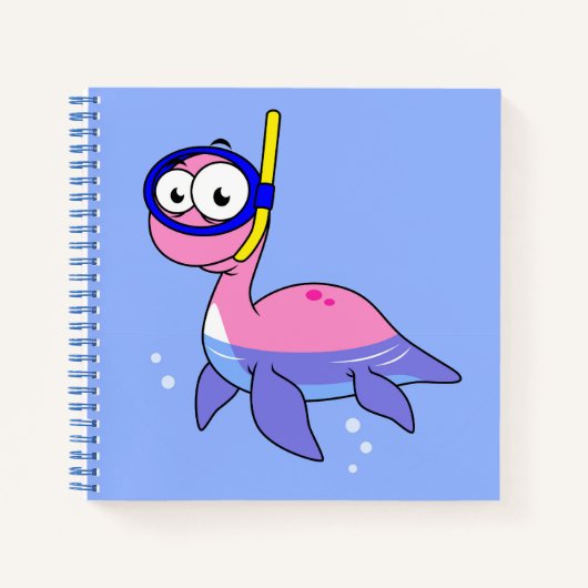 Illustratie van een snorkelend monster van Loch Ne Notitieboek (Voorkant)