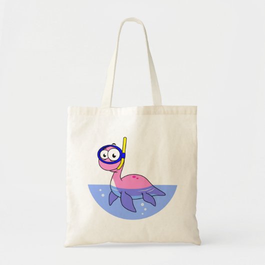 Illustratie van een snorkelend monster van Loch Ne Tote Bag (Voorkant)