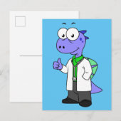 Illustratie van een Spinosaurus-arts. Briefkaart (Voorkant / Achterkant)