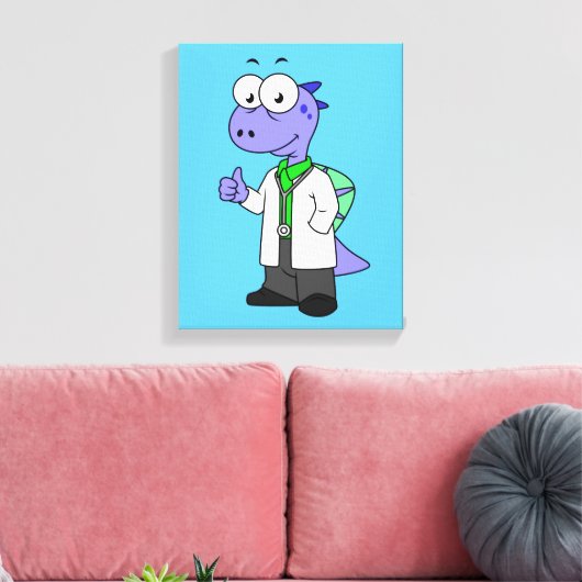 Illustratie van een Spinosaurus-arts. Canvas Afdruk (Insitu (Woonkamer))