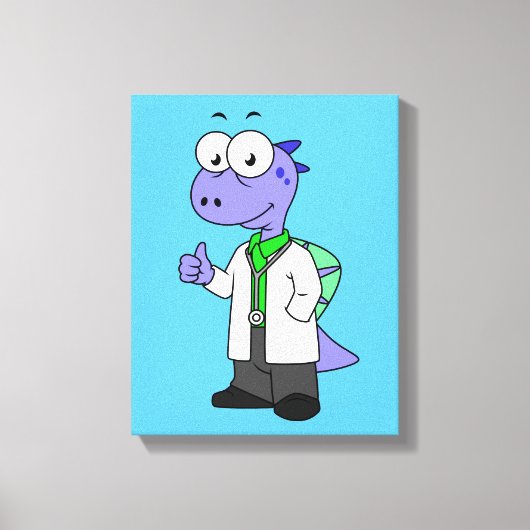 Illustratie van een Spinosaurus-arts. Canvas Afdruk (Voorkant)