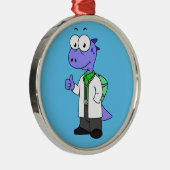 Illustratie van een Spinosaurus-arts. Metalen Ornament (Rechts)