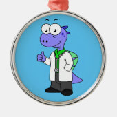 Illustratie van een Spinosaurus-arts. Metalen Ornament (Voorkant)