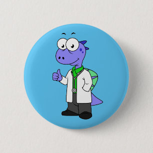 Illustratie van een Spinosaurus-arts. Ronde Button 5,7 Cm