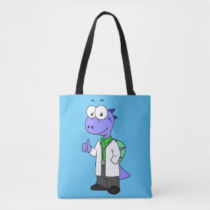 Illustratie van een Spinosaurus-arts. Tote Bag