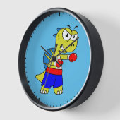 Illustratie van een Spinosaurus boksen. (Hoek)