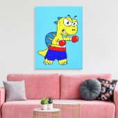 Illustratie van een Spinosaurus boksen. Canvas Afdruk (Insitu (Woonkamer))