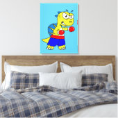 Illustratie van een Spinosaurus boksen. Canvas Afdruk (Insitu (Slaapkamer))