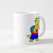 Illustratie van een Spinosaurus boksen. Grote Koffiekop (Voorkant rechts)