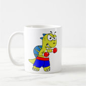 Illustratie van een Spinosaurus boksen. Koffiemok (Links)