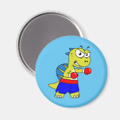 Illustratie van een Spinosaurus boksen. Magneet (Voorkant / Achterkant)