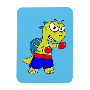 Illustratie van een Spinosaurus boksen. Magneet
