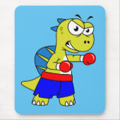 Illustratie van een Spinosaurus boksen. Muismat (Voorkant)