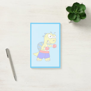 Illustratie van een Spinosaurus boksen. Post-it® Notes