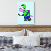 Illustratie van een Spinosaurus hockeyer. Canvas Afdruk (Insitu (Slaapkamer))
