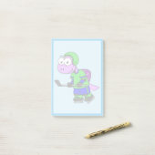 Illustratie van een Spinosaurus hockeyer. Post-it® Notes (Op bureau)
