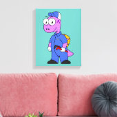 Illustratie van een Spinosaurus loodgieter. Canvas Afdruk (Insitu (Woonkamer))