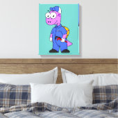 Illustratie van een Spinosaurus loodgieter. Canvas Afdruk (Insitu (Slaapkamer))