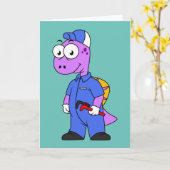 Illustratie van een Spinosaurus loodgieter. Kaart (Gele Bloem)