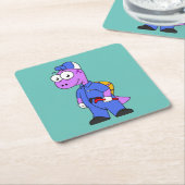 Illustratie van een Spinosaurus loodgieter. Kartonnen Onderzetters (Schuin)