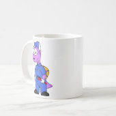 Illustratie van een Spinosaurus loodgieter. Koffiemok (Voorkant links)