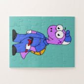 Illustratie van een Spinosaurus loodgieter. Legpuzzel (Horizontaal)