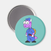 Illustratie van een Spinosaurus loodgieter. Magneet (Voorkant / Achterkant)