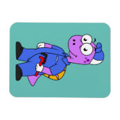 Illustratie van een Spinosaurus loodgieter. Magneet (Horizontaal)