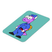 Illustratie van een Spinosaurus loodgieter. Magneet (Linkerzijde)